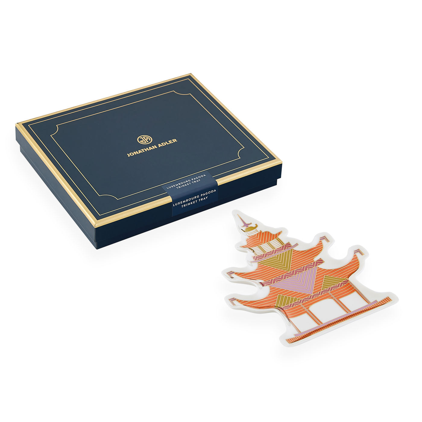 Luxembourg Pagoda Trinket Tray - Elegant Jewelry Organizer for Rings, Earrings & Necklaces | Perfect for Vanity, Dresser & Travel Accessories Storage