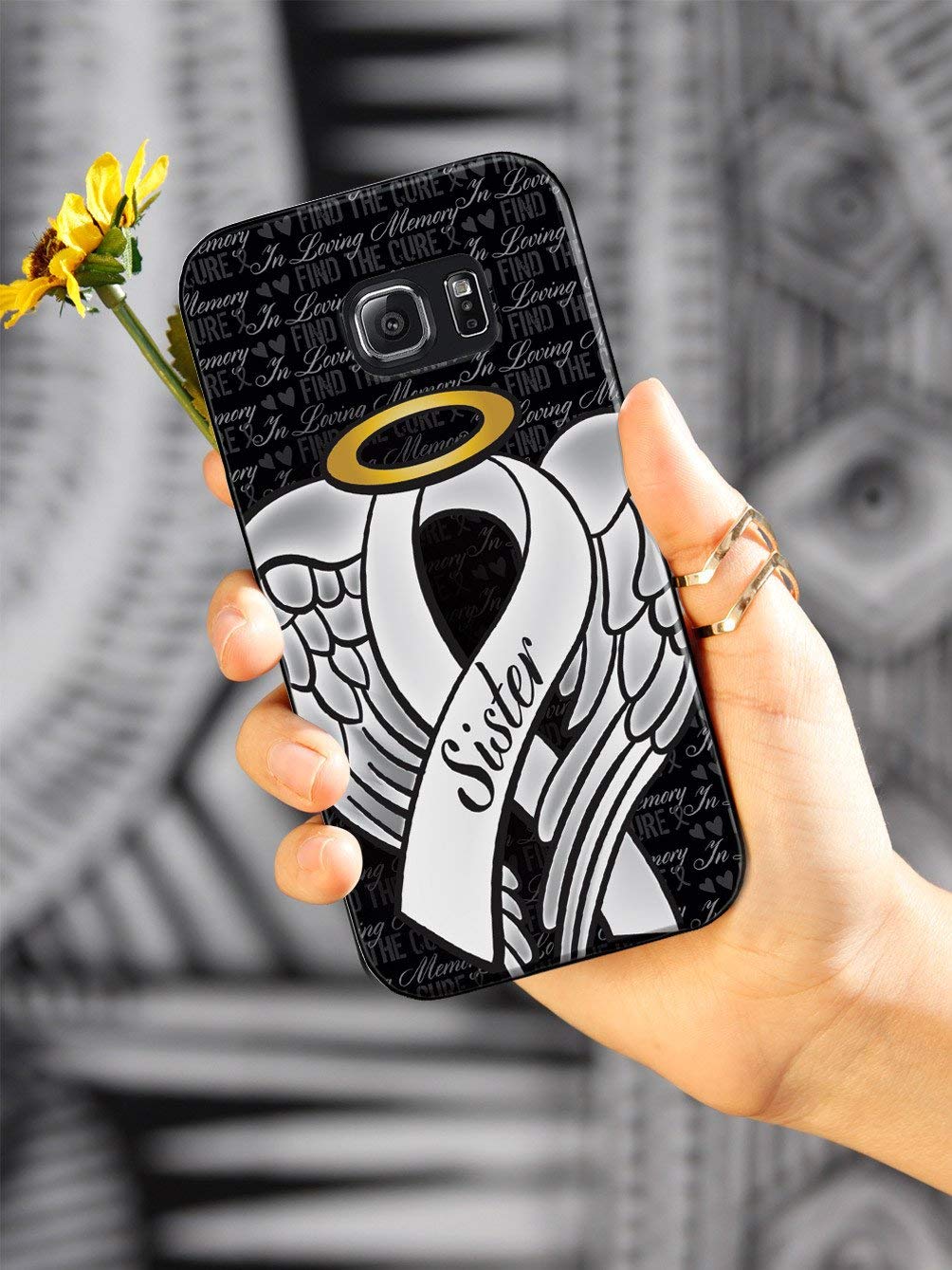 Inspired Cases - iPhone SE Case with 3D Textured Protection - White Ribbon Memorial Design - Compatible with Apple iPhone SE (2020/2nd Gen) - Perfect for Daily Use & Special Remembrance