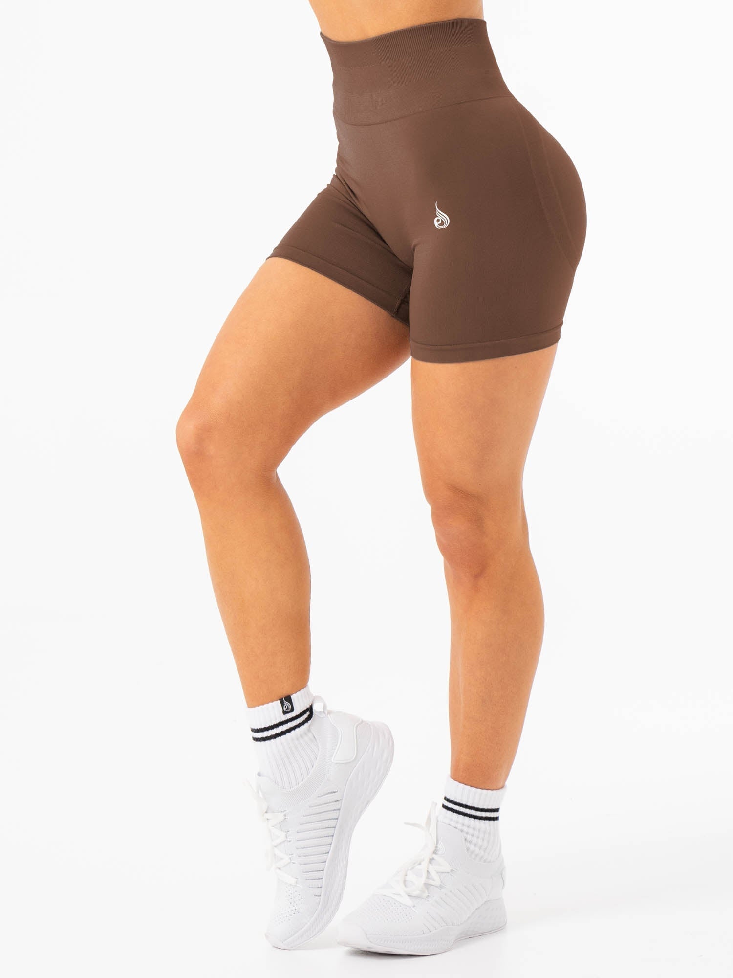 Lift 2.0 BBL Seamless Shorts for Women - High Waisted Butt Lifting Workout Shorts in Espresso | Perfect for Gym, Yoga, Running & Everyday Wear