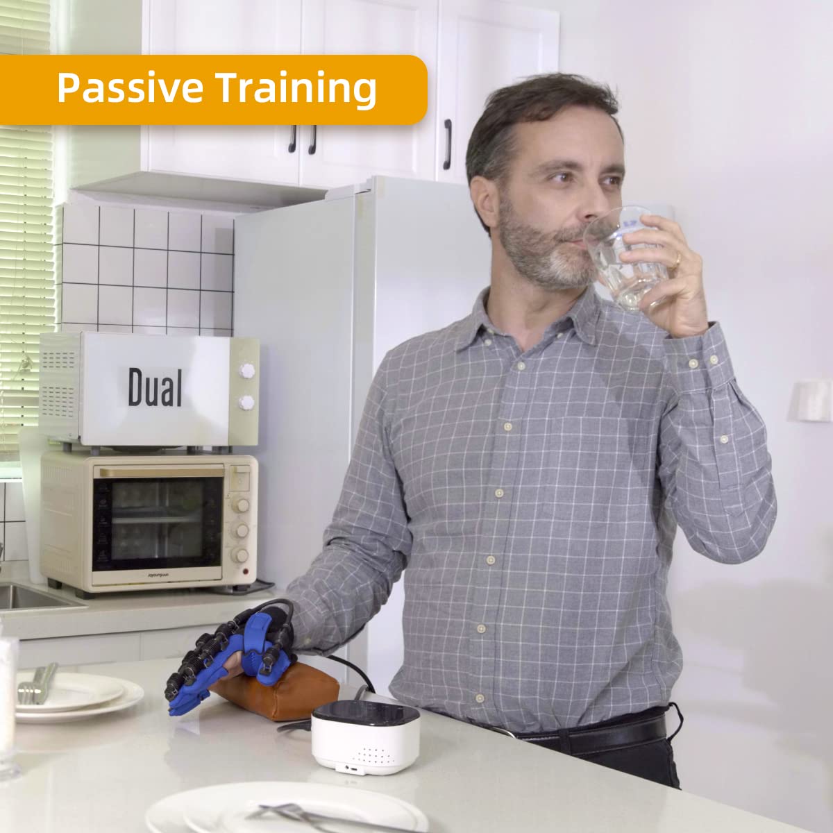 E10 Hand Rehabilitation Robot Gloves - Finger Therapy & Stroke Recovery Device for Self-Training | Improve Hand Mobility for Post-Stroke Patients & Injury Recovery (Home & Clinical Use)