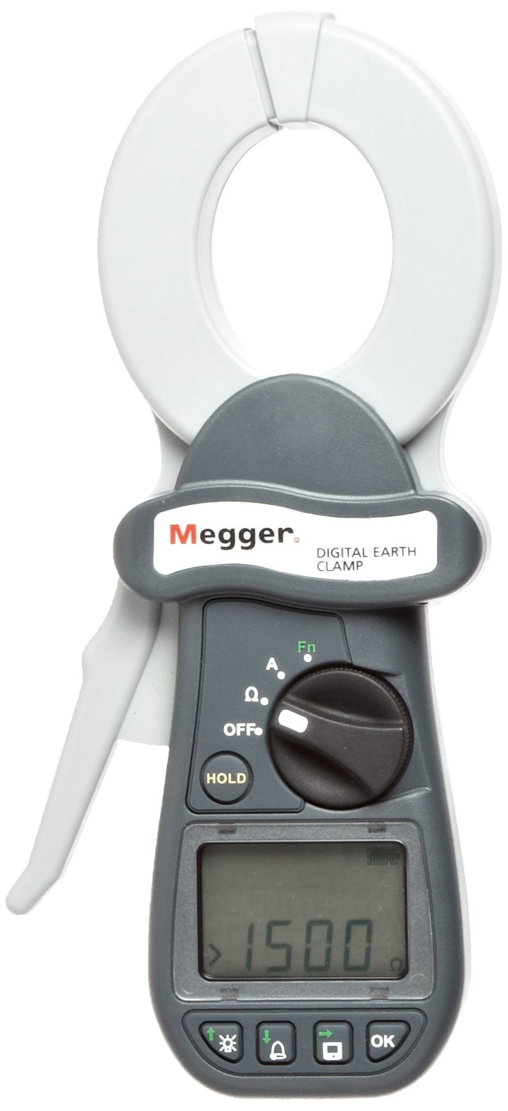 Megger DET14C Digital Clamp-On Ground Resistance Tester - Portable Ground Resistance Meter with Data Storage for Electrical Safety Testing & Industrial Maintenance
