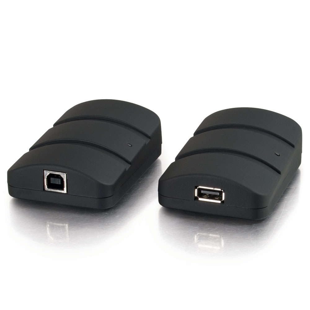 C2G Legrand USB Extender Dongle Kit - RJ45 to USB Receiver Signal Booster (Black, 1 Count) - Extend USB Devices Up to 150ft Over Ethernet - Perfect for Home Office, Gaming & Remote Work Setups