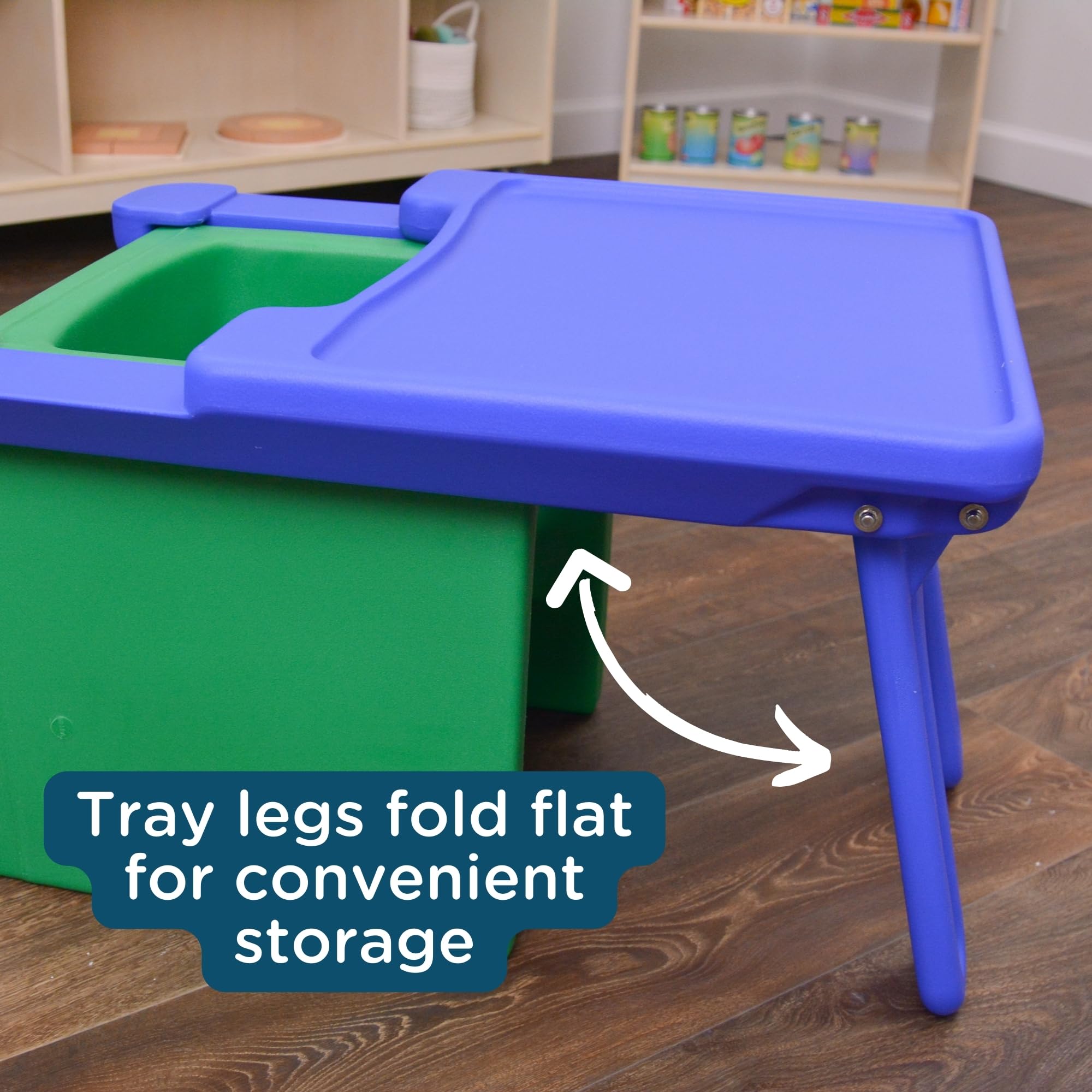 Children's Factory Edutray Kids Desk – Convertible Cube Chair to Desk, Space-Saving Toddler Study Table for Homeschool & Classroom – Safe, Durable & Easy to Clean – Perfect for Learning, Drawing & Playtime Activities