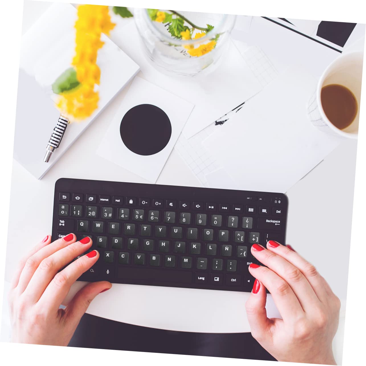 5-Pack Keyboard Stickers - English Alphabet Letter Labels for Laptop & Computer Keyboards - Durable Keyboard Skin Replacement for Typing & Coding (Black/White) - Perfect for Office, School & Gaming Setups