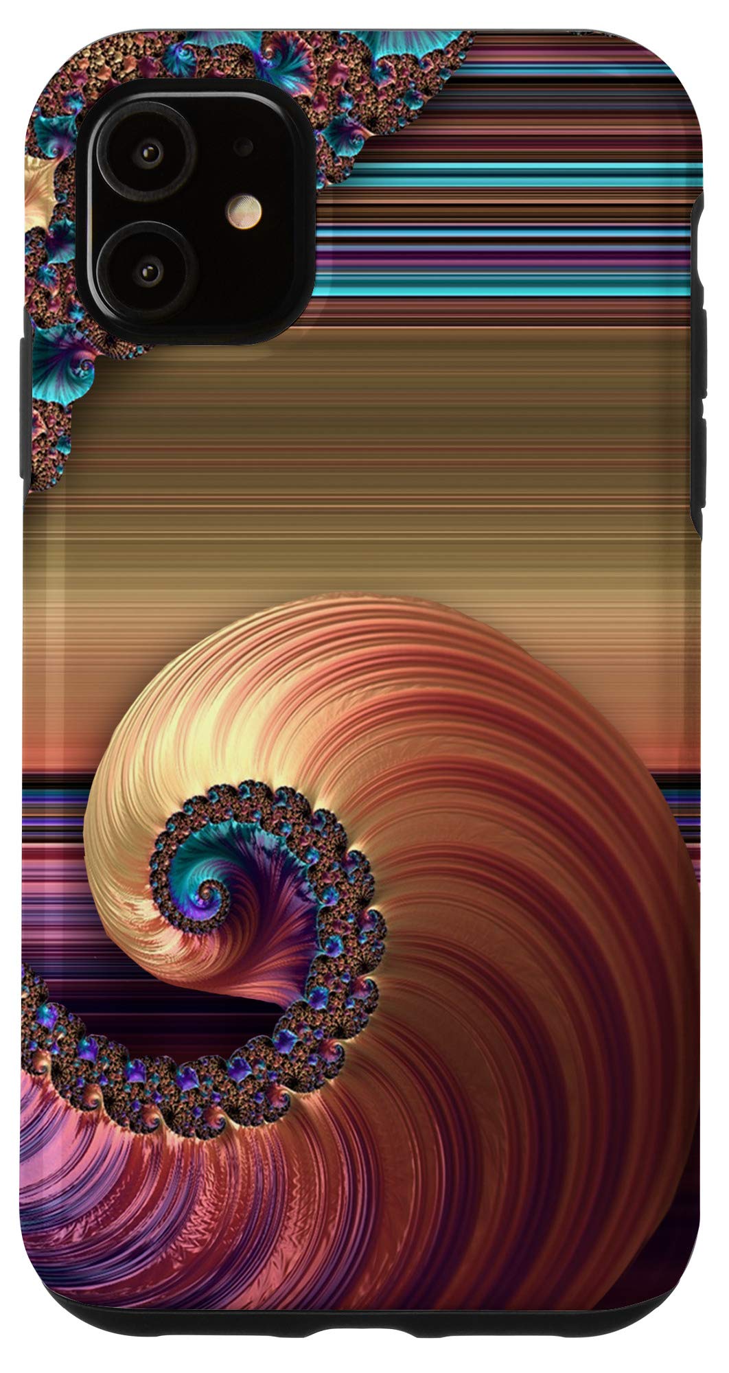 iPhone 11 Case with Unique Fractal & Geometric Design - Durable Protective Cover for iPhone 11 - Perfect for Everyday Use, Travel & Style