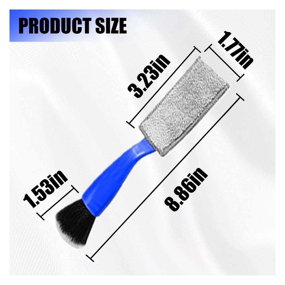 2-in-1 Double Head Car Cleaning Brush - Soft Bristle for Dashboard, Vents & Screens