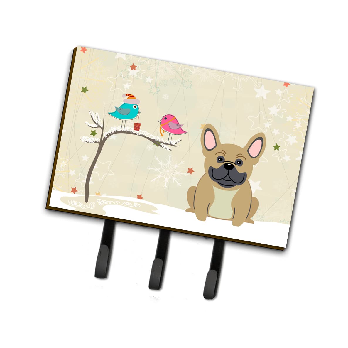 French Bulldog Key Holder & Wall Hooks - Christmas Gift for Friends | Cream Leash Holder, Coat Rack Wall Mount, Key Hooks for Hanging Keys & Coats | Perfect for Entryway, Mudroom & Home Organization