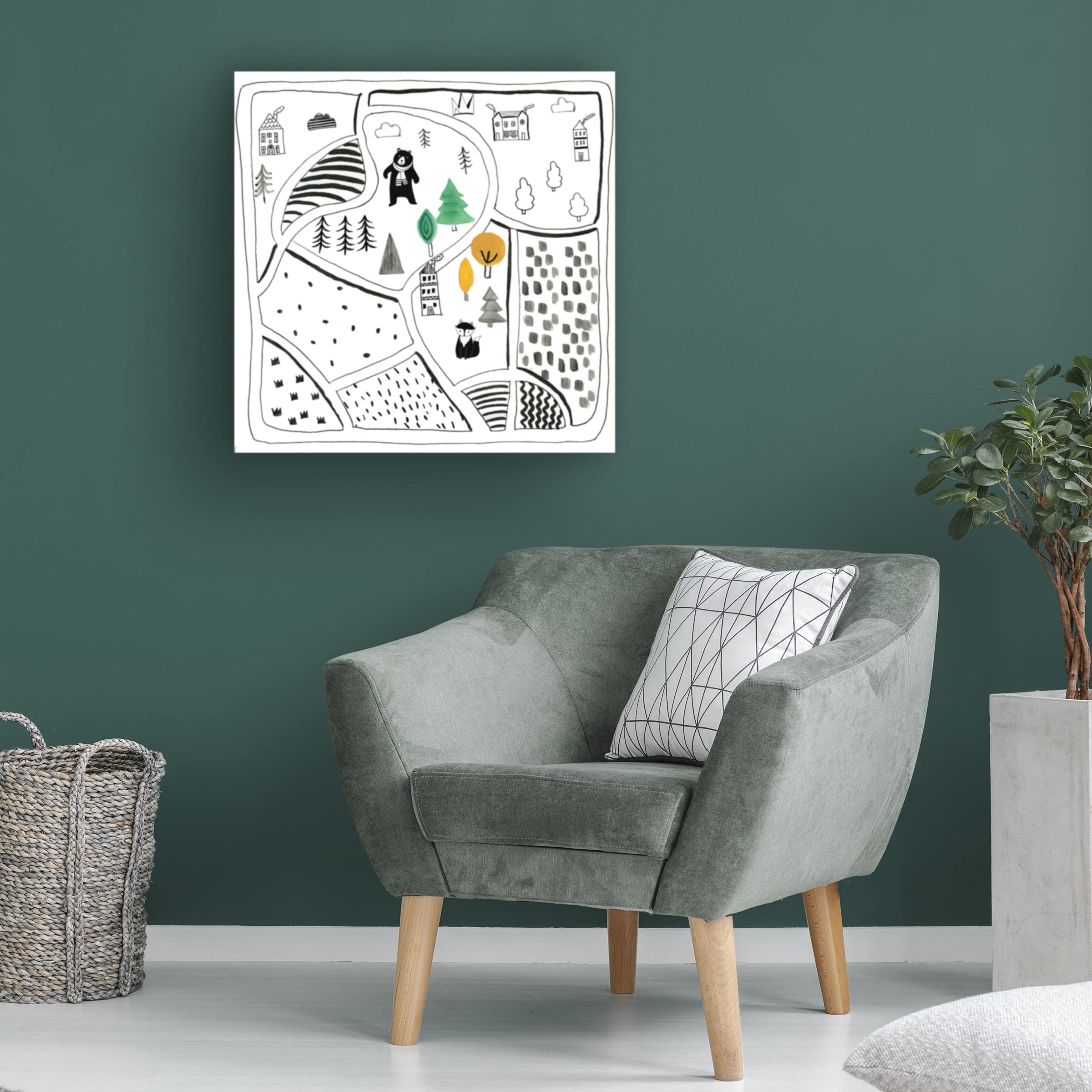 Farida Zaman 'Neighborhood Pals XIII' Canvas Wall Art Print - Modern Home Decor for Living Room, Bedroom & Office - Trademark Fine Art Collection