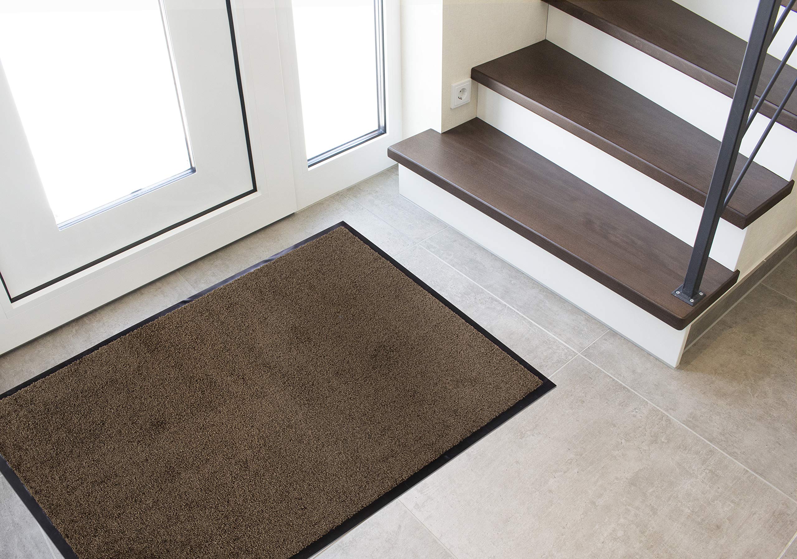 Dirt Trapper Entrance Mat - Indoor & Outdoor Doormat, 24x36 Inch Polyamide Floor Mat in Brown - Perfect for Mudrooms, Garages & High-Traffic Areas