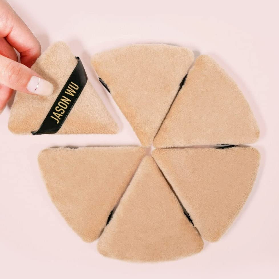 Jason Wu Beauty Triangle Makeup Powder Puff - Soft Blending Sponge for Liquid & Powder Foundation - Perfect for Flawless Makeup Application at Home or On-the-Go