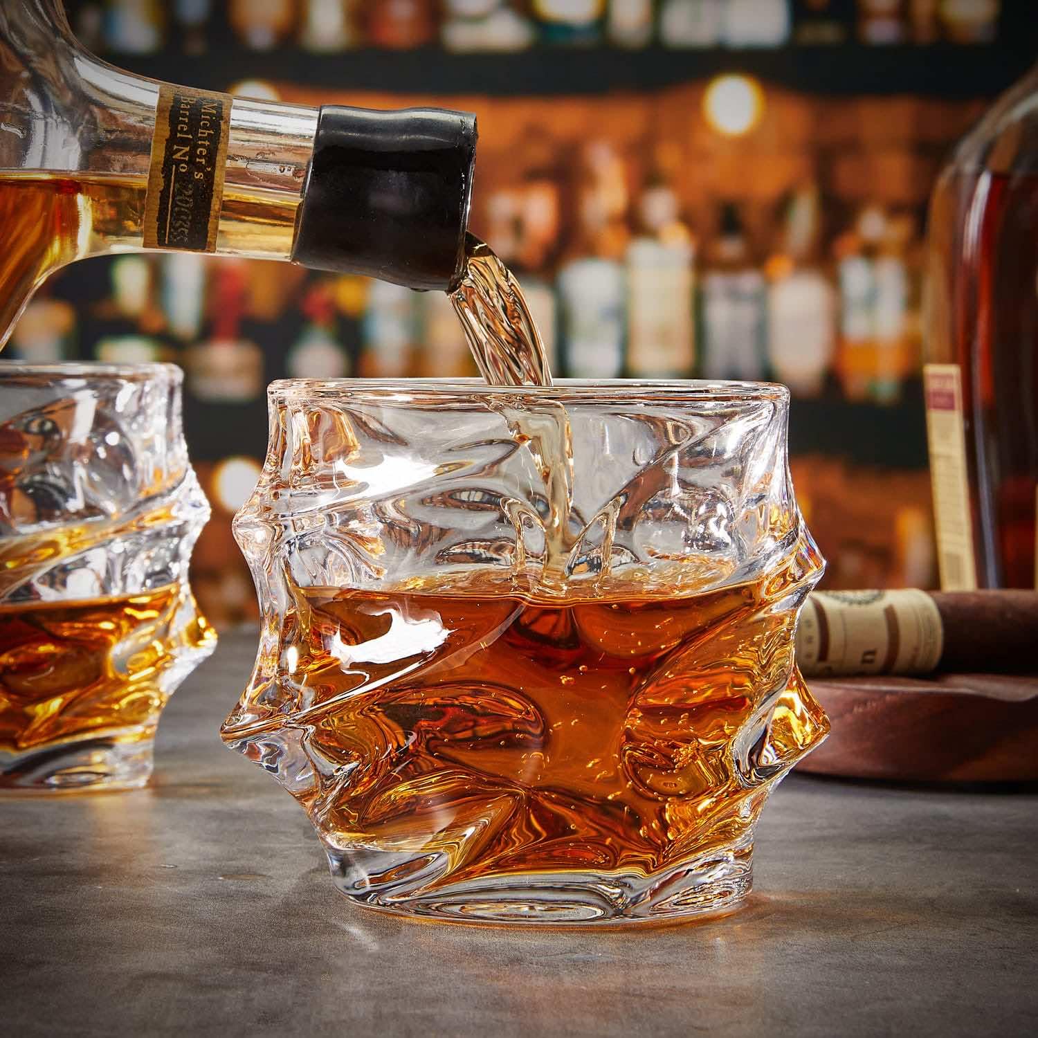 Personalized Whiskey Gift Box Set with Engraved Glasses - Custom Engraving for Special Occasions, Perfect for Weddings, Anniversaries & Corporate Gifts