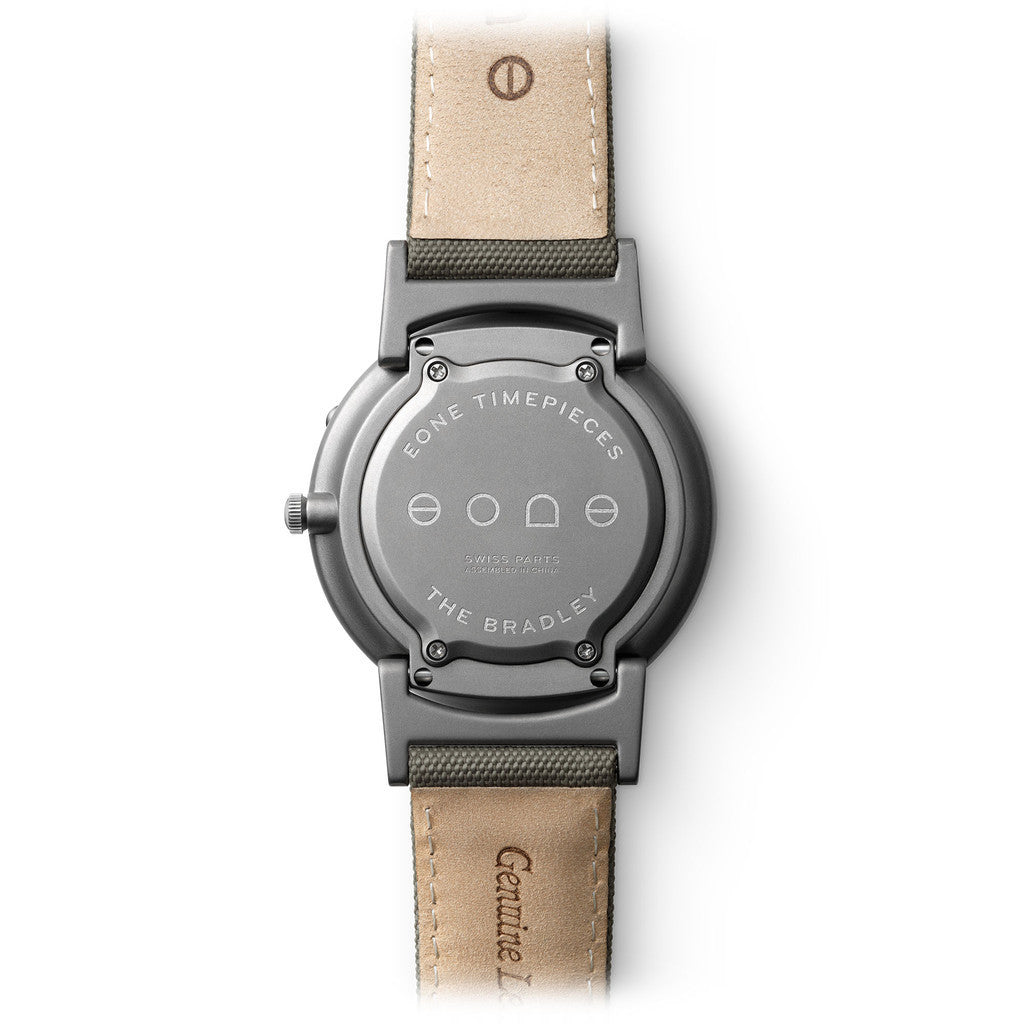 Eone The Bradley Canvas Watch - Minimalist Analog Watch for Men & Women - Stylish Waterproof Wristwatch for Business, Casual & Outdoor Activities