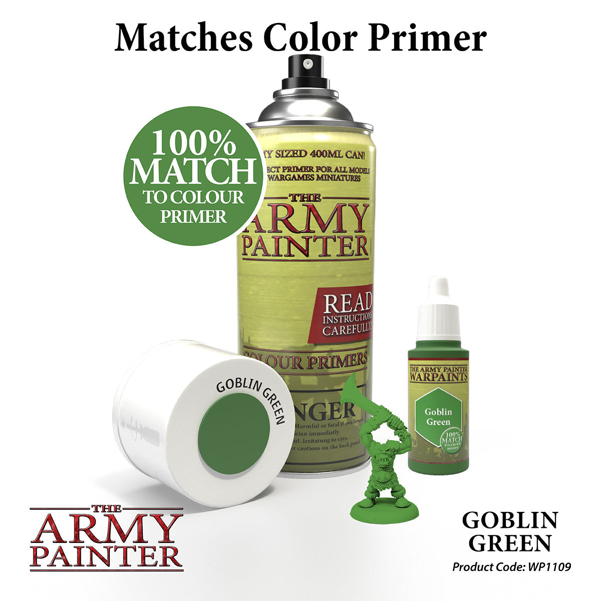 Warpaints: Goblin Green - High-Quality Fantasy Miniature Paint for Tabletop Gaming & Warhammer Models - Perfect for Hobbyists & Collectors