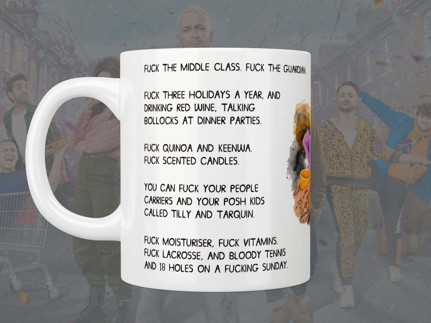 Brassic Vinnie O’Neil Opening Scene Quote Coffee Mug - Funny TV Show Fan Gift - Perfect for Tea, Coffee & Office Use