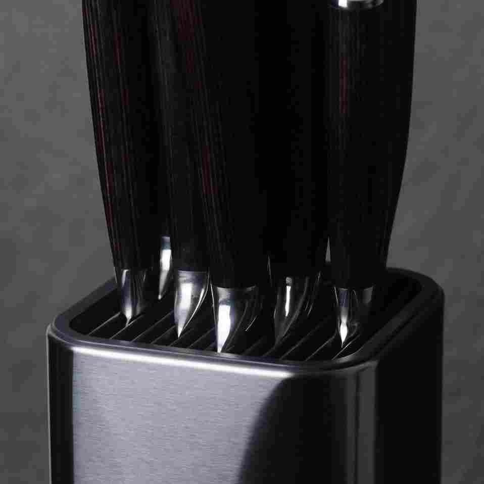 Yakushi™ Premium Knife Holder - Wooden Magnetic Knife Block for Kitchen Countertop - Perfect for Chef Knives, Steak Knives, and Kitchen Utensils Storage