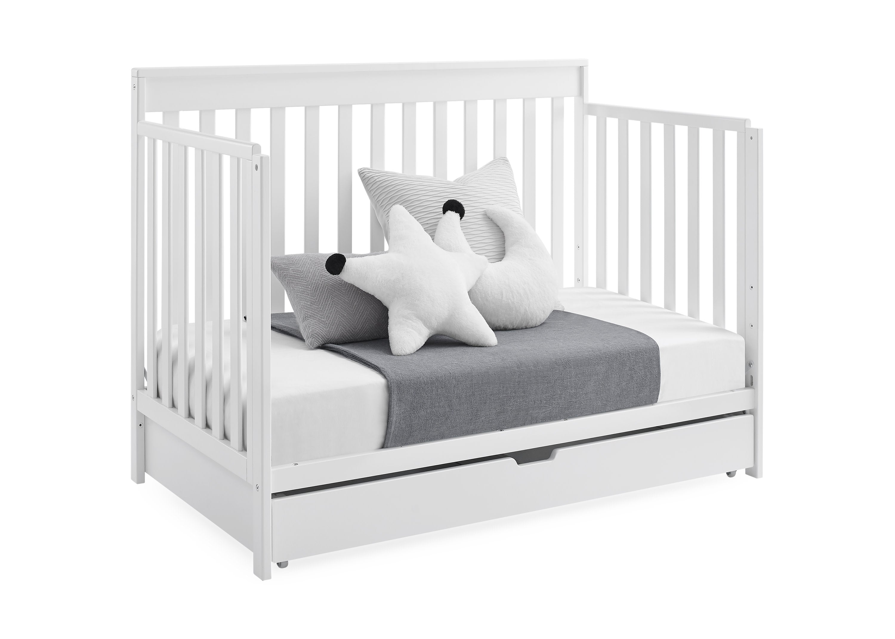 Mercer 6-in-1 Convertible Baby Crib with Storage Drawer & Trundle - Nursery Furniture for Newborn to Toddler Bed | Perfect for Small Spaces & Shared Rooms