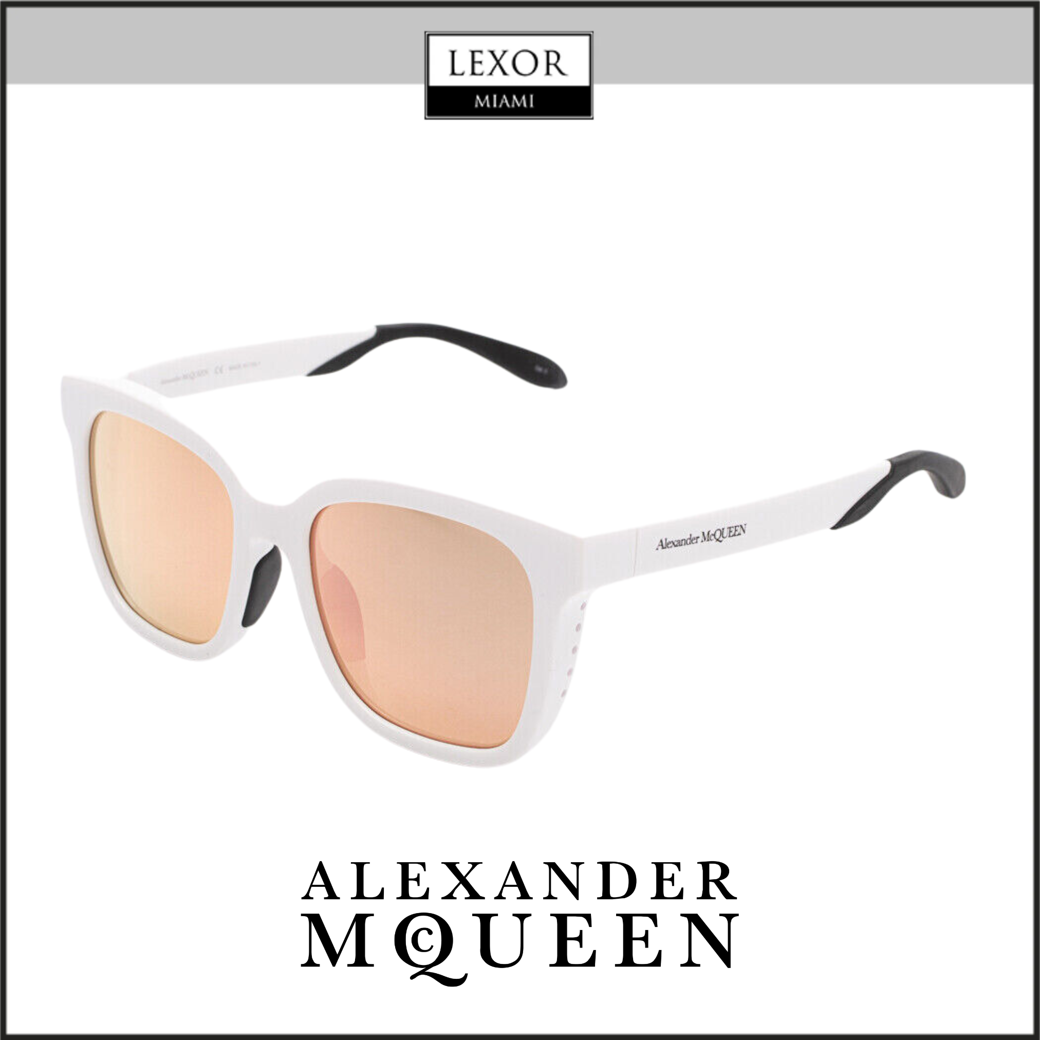 Alexander McQueen AM0295SK 003 55mm Women's Designer Sunglasses - UV Protection, Luxury Fashion Eyewear for Women, Perfect for Beach, Driving & Outdoor Activities