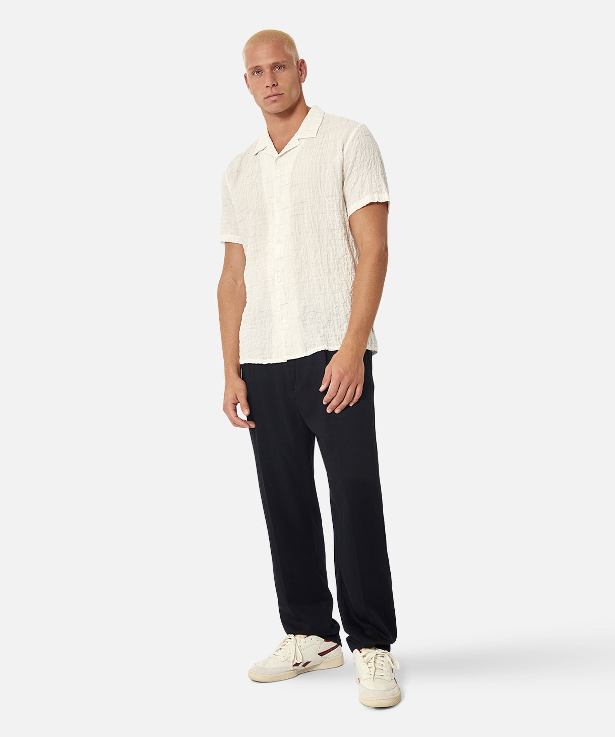 Istoria Short Sleeve Shirt for Men - Classic White & Grey Cotton Casual Tee | Perfect for Summer Outfits, Beach Wear & Everyday Comfort