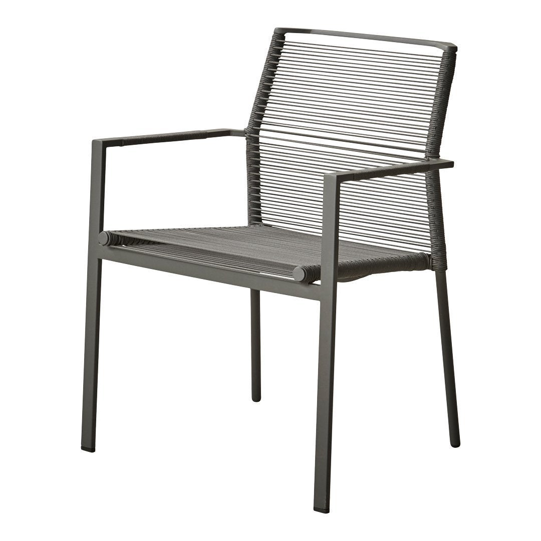 Edge Outdoor Armchair - Stackable Patio Chair for Garden, Poolside & Backyard - Lightweight & Durable Weather-Resistant Design