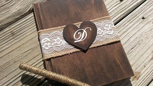 Rustic Wedding Guest Book - Handmade Wooden Guestbook for Wedding Ceremony, Reception & Anniversary - Perfect for Rustic, Vintage & Farmhouse Weddings