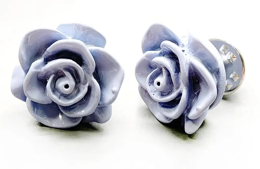 LA Smith Blue Flower Clutch Pin - Elegant Floral Brooch for Women | Perfect for Weddings, Parties & Special Occasions