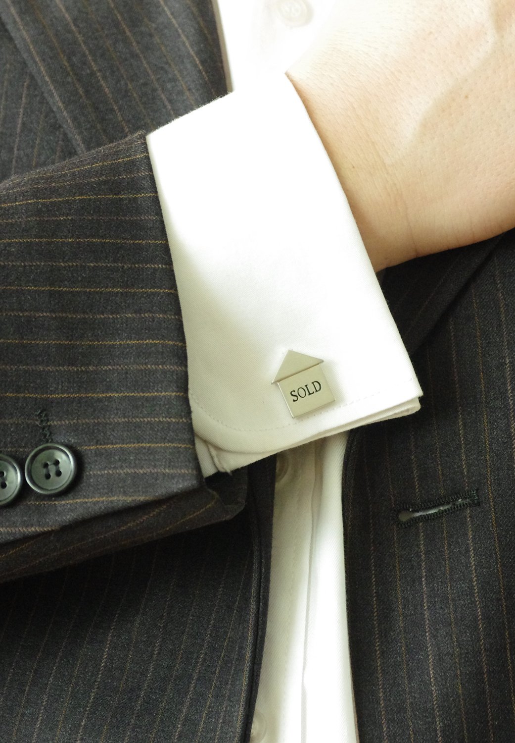 Premium Men's Realtor Cufflinks Set with Elegant Gift Box - Perfect for Real Estate Professionals, Business Meetings & Formal Occasions