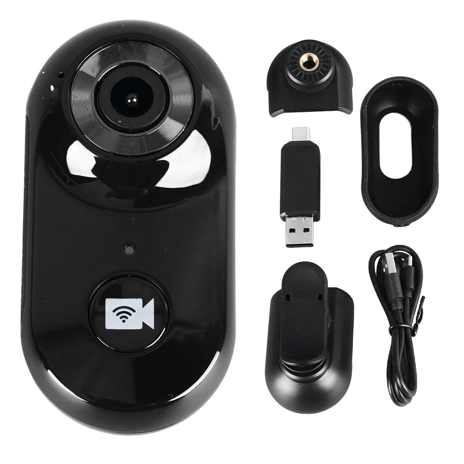 Eujgoov Micro Mini Camera - Wireless WiFi HD Action Camera, Thumb-Sized Motion Sport Camera, Lightweight & Portable for Outdoor Adventures, Vlogging, Travel (Black)