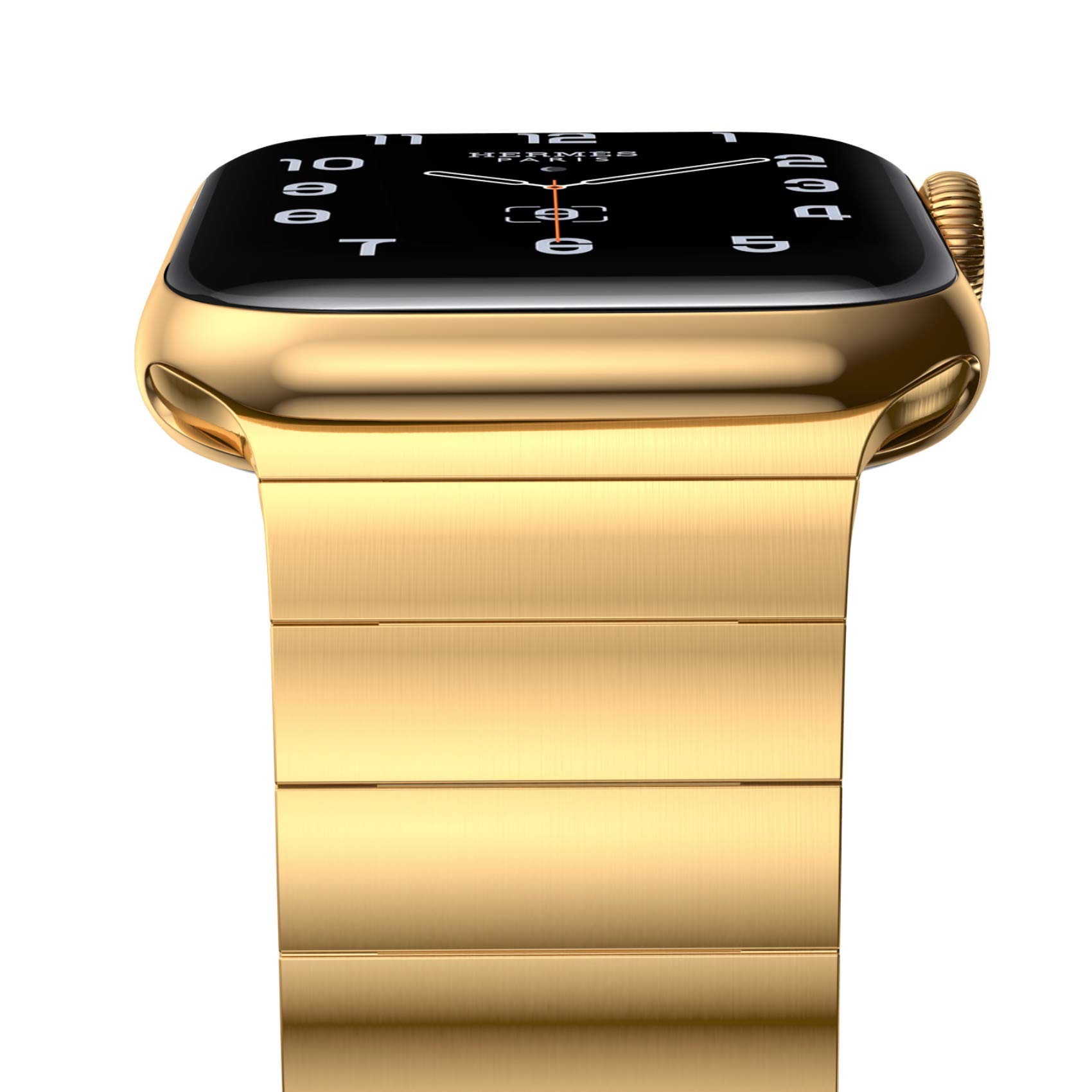 Fitlink Upgraded Stainless Steel Metal Watch Band for Apple Watch Series 6/SE/5/4/3/2/1 - Gold, Compatible with 38mm 40mm Bands, Perfect for Workouts, Office & Everyday Wear