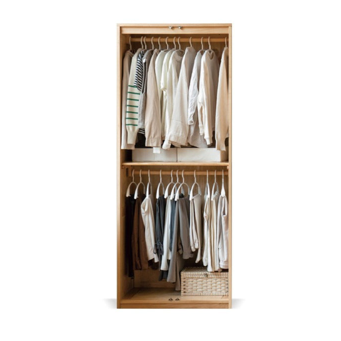 31.5×23.2×78.7 inch / 80×59×200 cm / natural wood color / door wardrobe