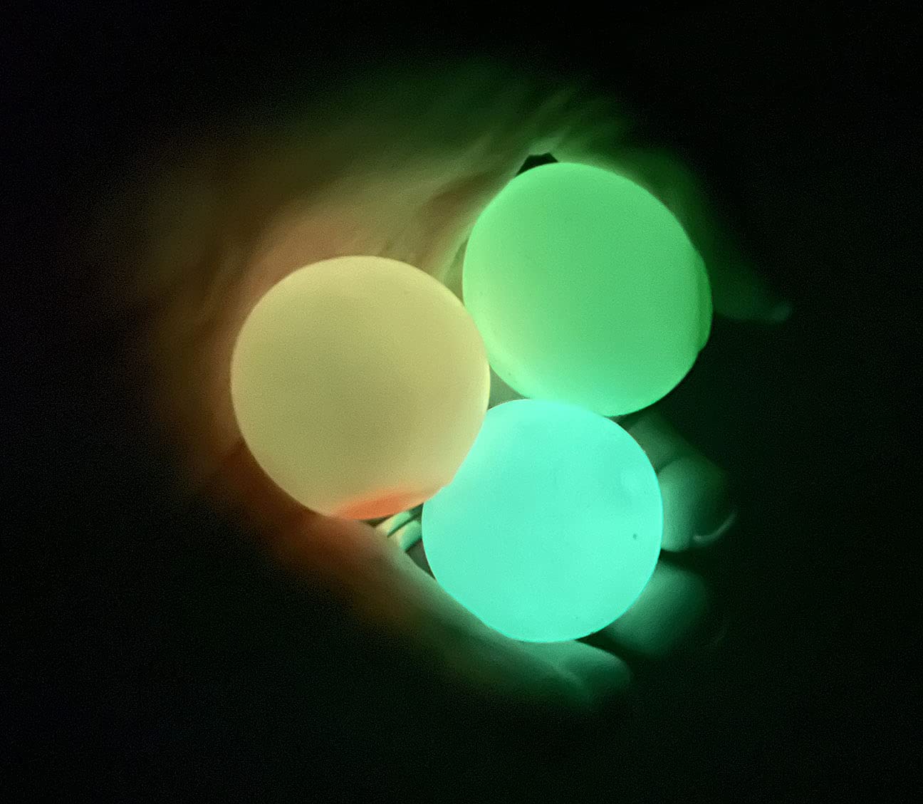 Glow in The Dark Stress Balls - 6 Pack Individually Wrapped Squishy Sensory Toys for Kids & Adults - Shapeable Squeeze Balls for Anxiety Relief, Classroom Rewards, and Party Favors - Fun Fidget Toys for Office, Home, and Travel Use