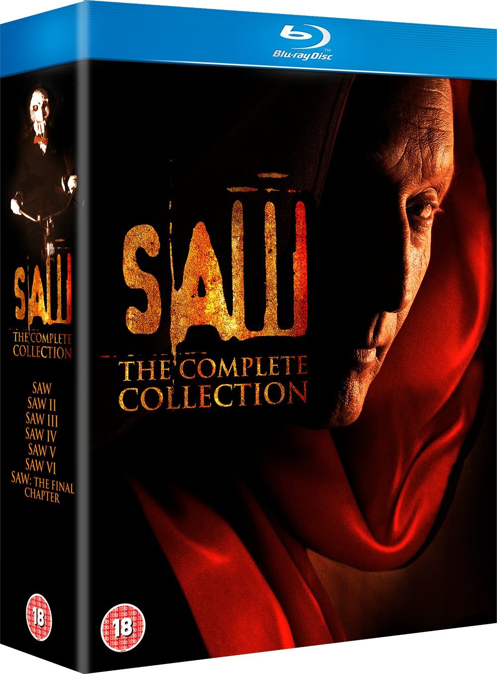 Saw 1-7 Complete Movie Collection Blu-ray Box Set [UK Import] – Perfect for Horror Movie Nights and Halloween Parties
