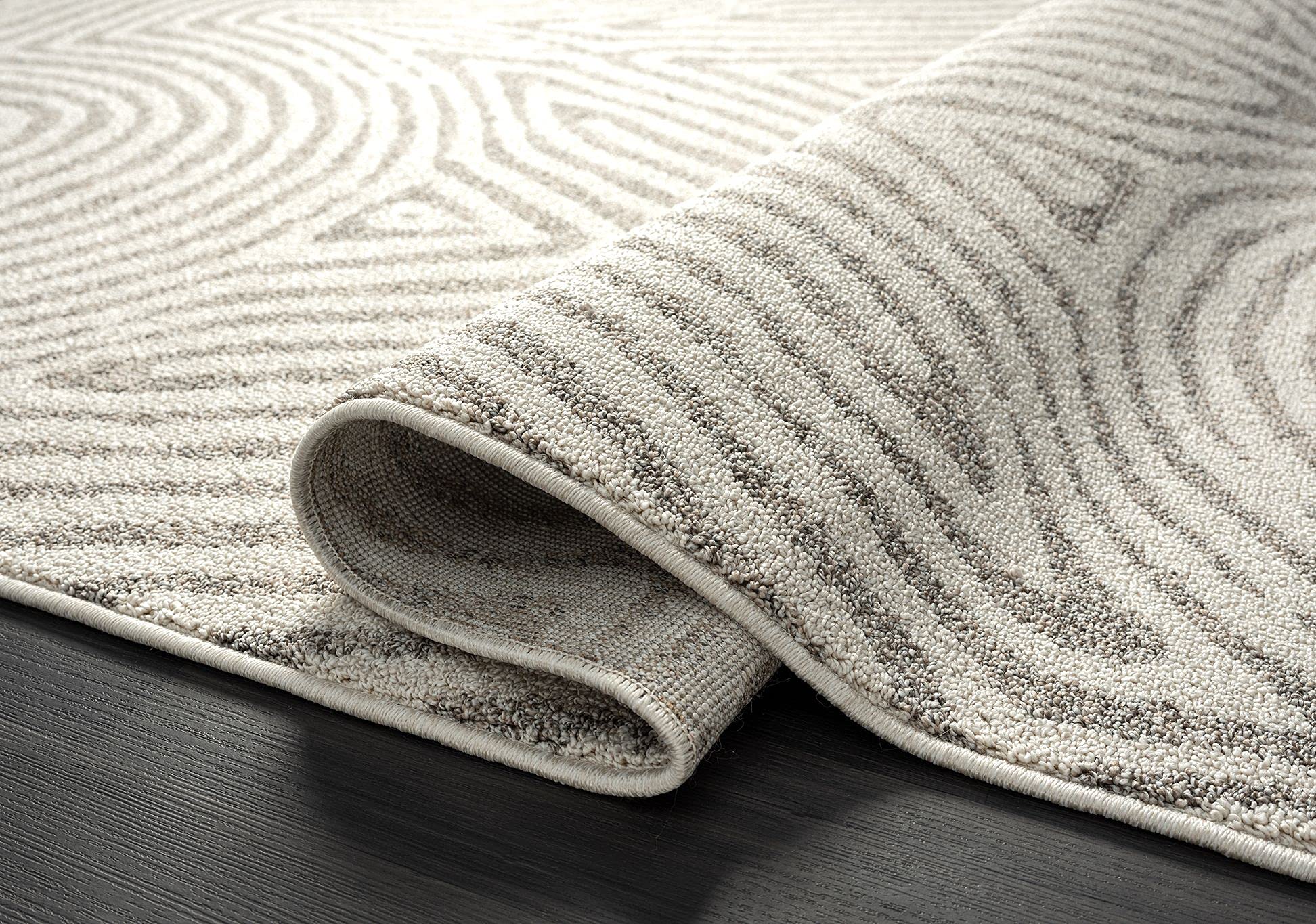 Farmhouse Area Rugs for Living Room & Dining Room - Stain & Shed Resistant Brown Beige African Pattern Rug 5'3