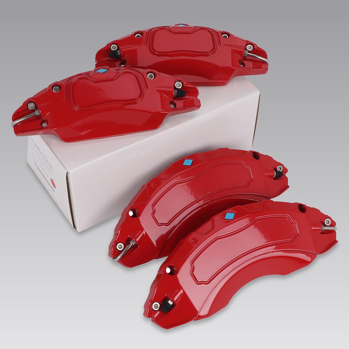 High-Quality Brake Caliper Covers for Toyota Sienna 2018-2024 - Front & Rear Wheel Hub Accessories - Set of 4 Red - Perfect for Car Customization & Performance Enhancement
