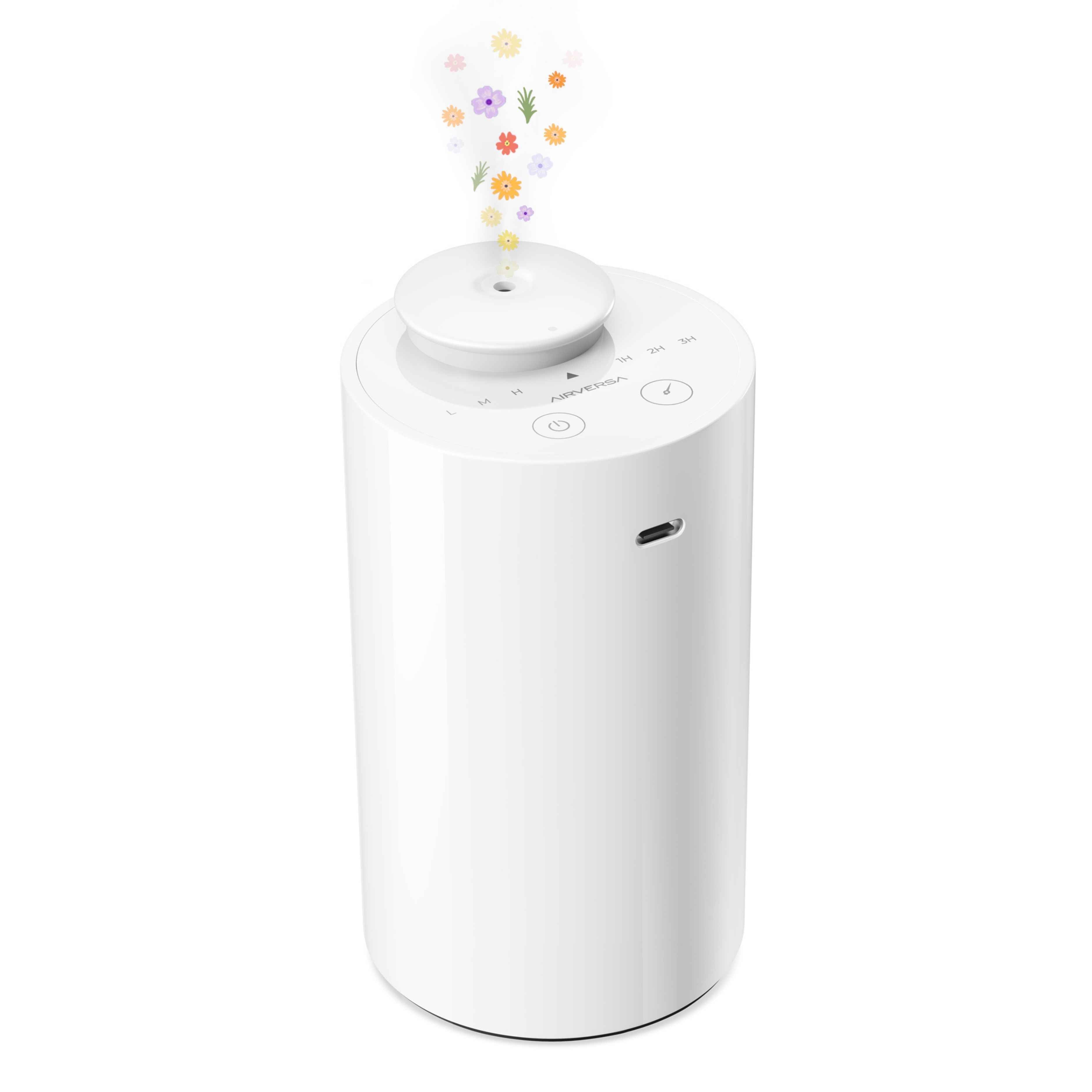 Airversa Scenta Basic Waterless Aroma Diffuser - Essential Oil Diffuser for Home & Office, White - Perfect for Relaxation, Yoga, Meditation & Aromatherapy