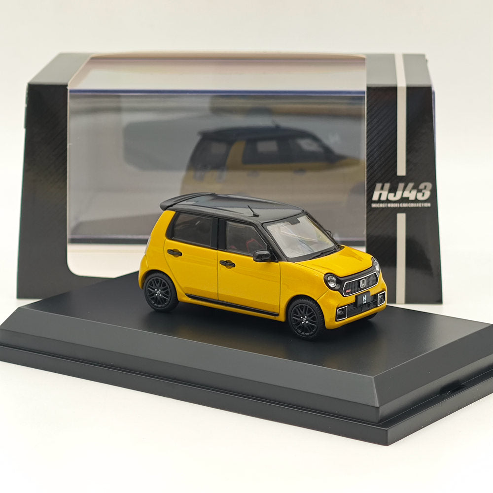 1/43 Hobby Japan N ONE RS Diecast Model Car - Premium Yellow Pearl Limited Edition | Collectible Miniature Car for Display & Gifts