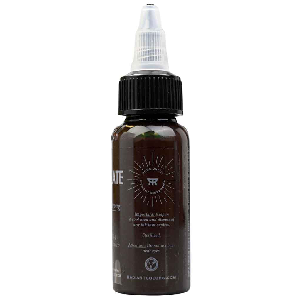 Premium Chocolate Brown Tattoo Ink - 1 oz Bottle for Professional Tattoo Artists | Vegan, Sterile & Long-Lasting Pigment | Ideal for Realism, Shading & Fine Line Work