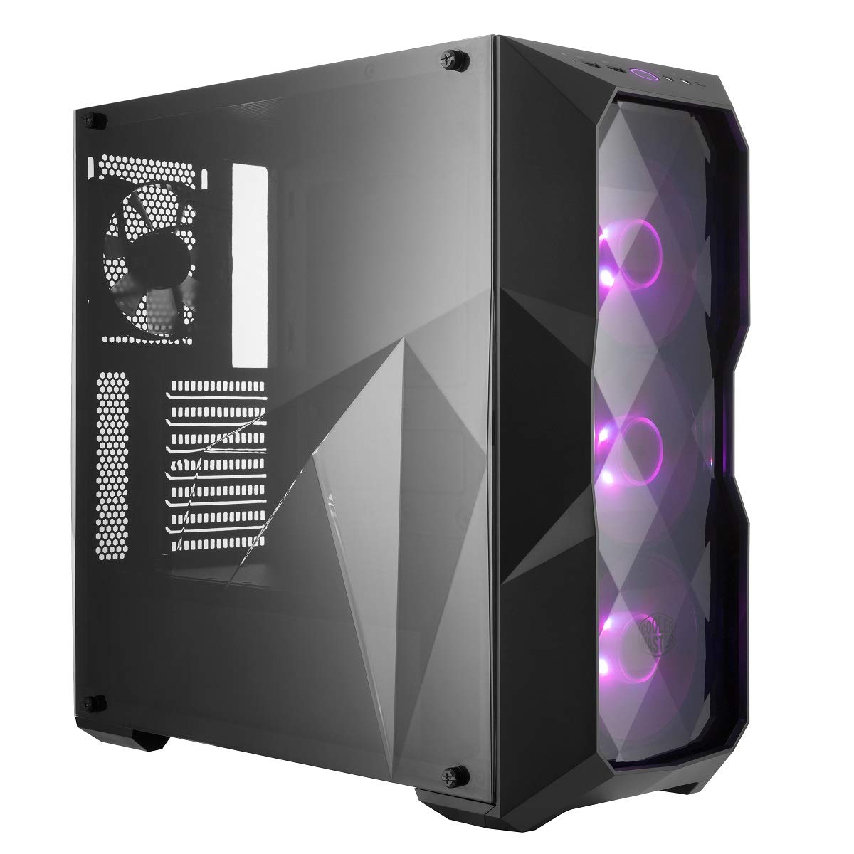 Cooler Master MasterBox TD500 ATX Mid Tower PC Case - 3D Diamond-Cut Design, Mesh Front Panel, Tempered Glass Side Panel, 3x120mm RGB Fans & Lighting System - Perfect for Gaming Rigs & High-Performance Builds