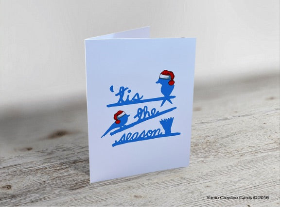 Festive 'Tis The Season' Badminton Greeting Card | Holiday Sports Celebration | Perfect for Christmas, Birthday & Sports Enthusiasts