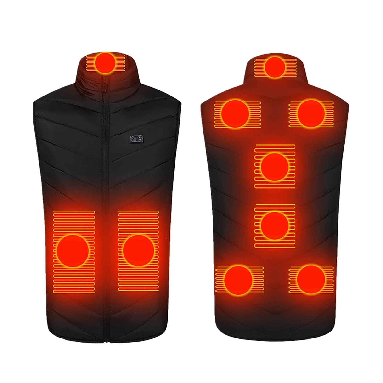 Rechargeable Heated Vest for Men & Women - USB Electric Warming Jacket with Battery Pack (Batteries Not Included) - Perfect for Winter Outdoor Activities, Camping, Hiking & Cold Weather Work