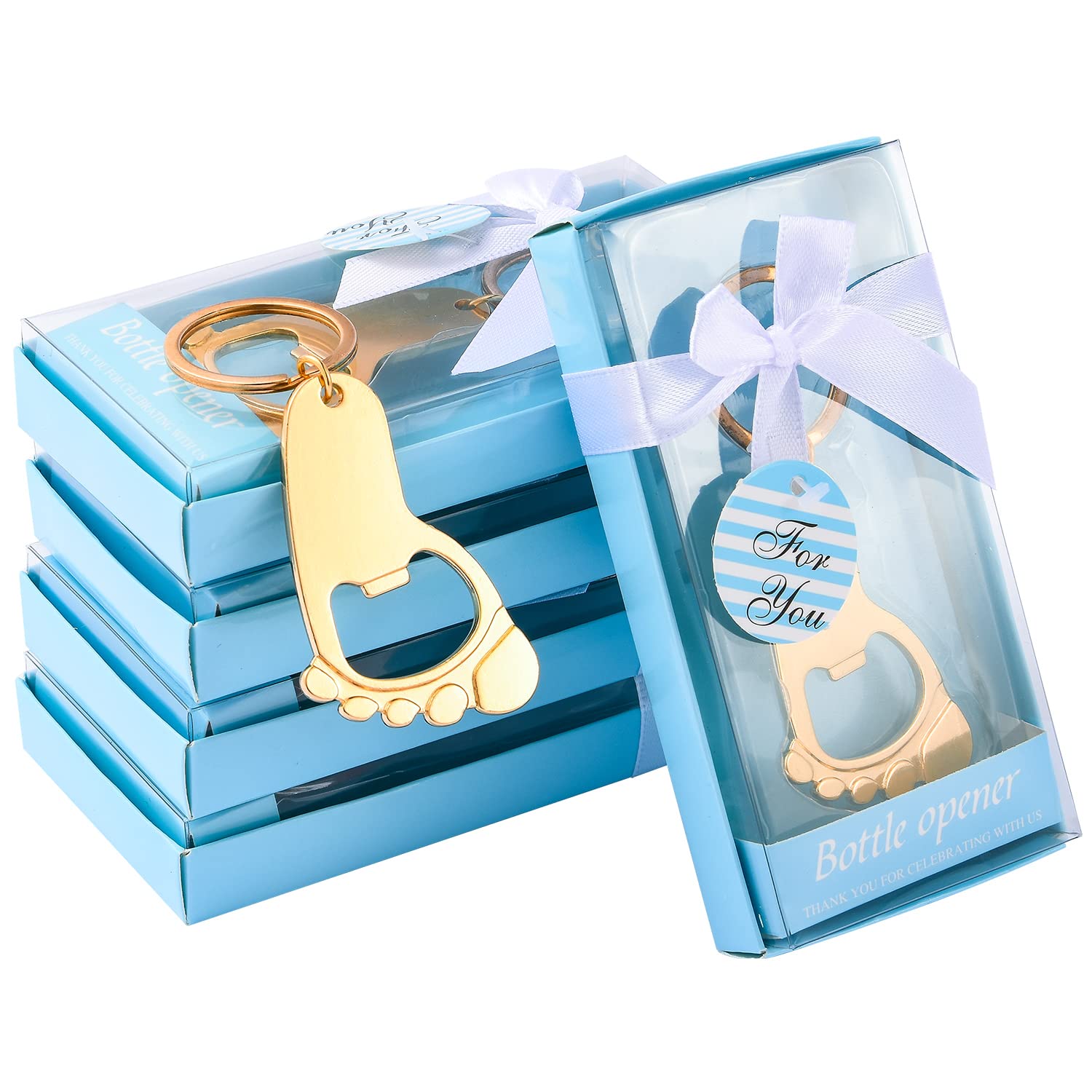 24-Pack VZCBZC Bottle Openers with Footprint Design - Perfect Party Favors, Gifts & Decorations for Guests - Ideal for Weddings, Showers & Birthday Parties