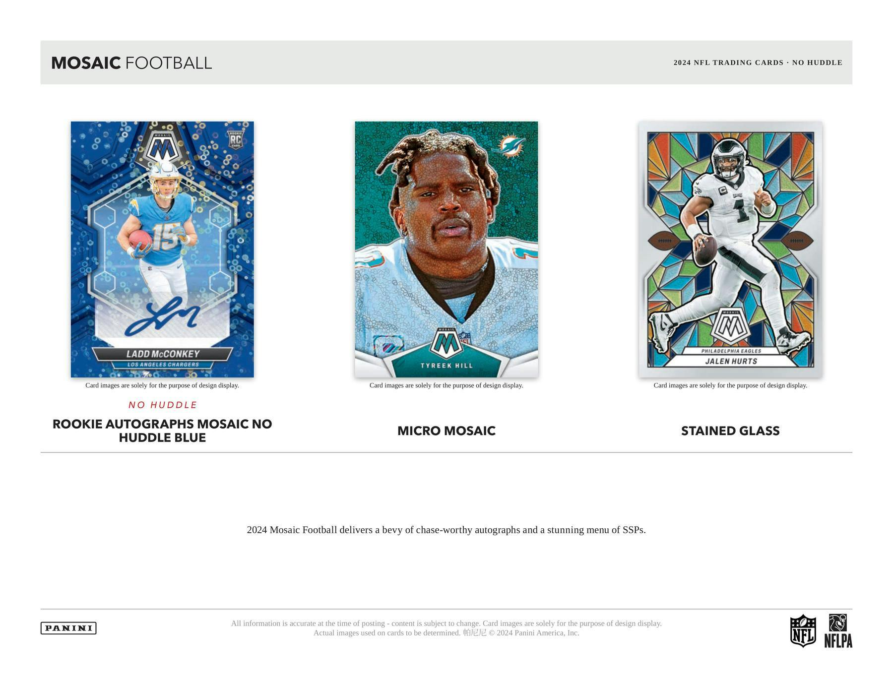 2024 Panini Mosaic No Huddle Football Trading Card Box - Premium NFL Collectible Cards for Sports Fans & Investors | Perfect for Trading, Collecting & Displaying in Home or Office
