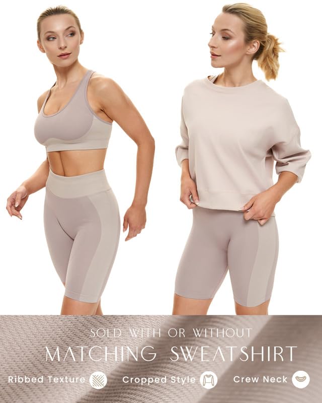 Women's 2-Piece Gym Set - Yoga Workout Outfit with Sports Bra & Shorts for Fitness & Running