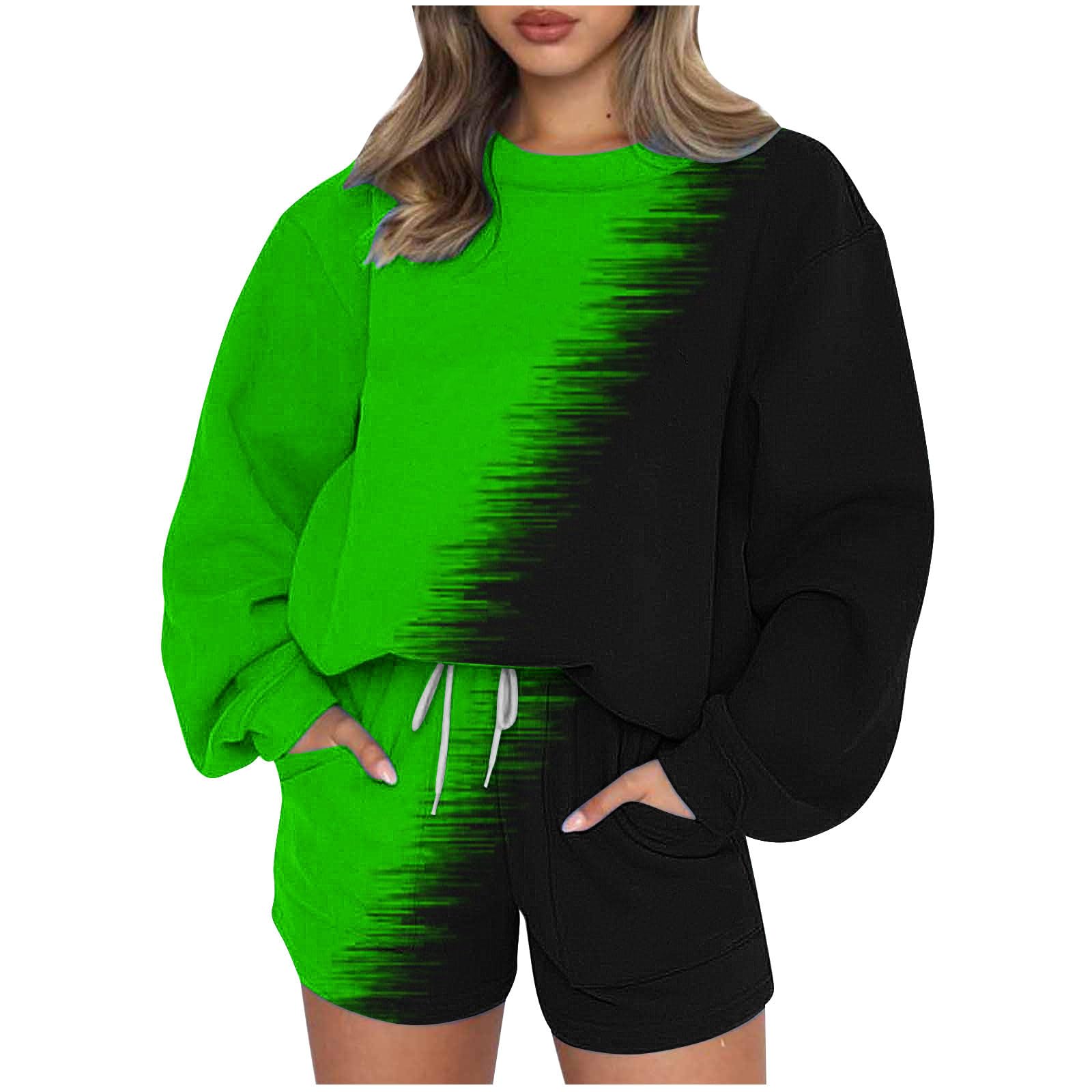 Trendy Women's Two Piece Lounge Sets - Oversized Sweatshirt & Shorts Tie Dye Outfits for Fall 2024 | Casual Wear, Home Comfort, Street Style Fashion