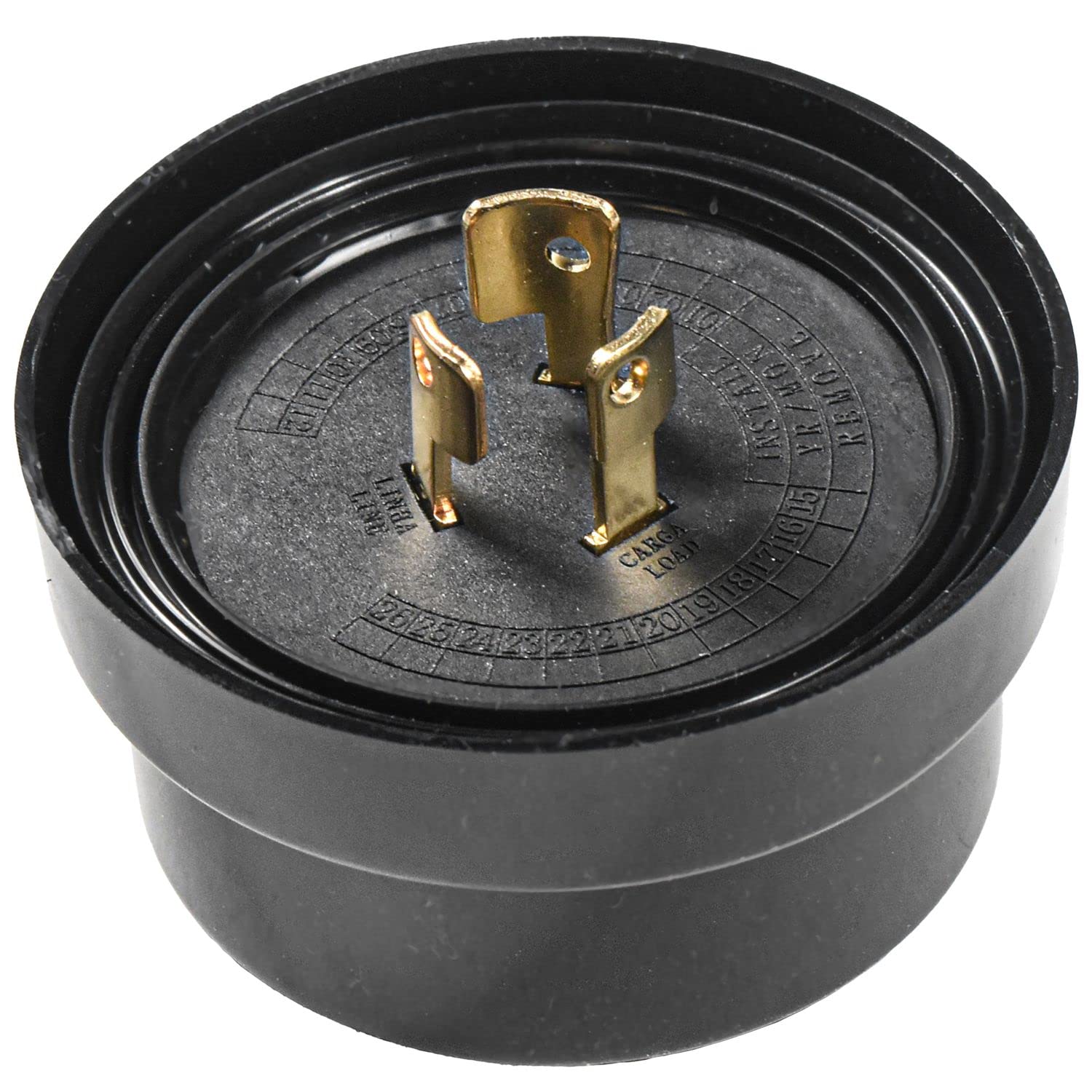 HQRP 2-Pack Photocell Sensor Shorting Cap - Outdoor Light Photoelectric Switch Short Circuit Cap with Twist Lock Plug - Compatible with LED Garage Lights, Outdoor Pole Lights, Landscape Lighting - Perfect for Automatic Light Control in Driveways, Gardens & Security Areas