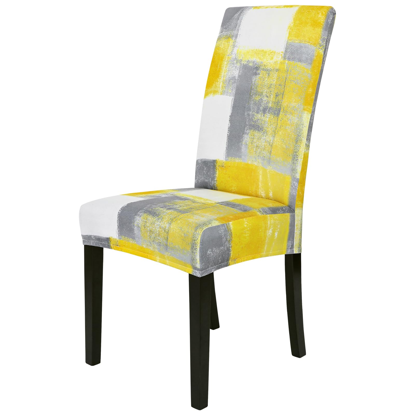 Gibelle Stretch Parsons Chair Covers Set of 12 - Universal Washable Dining Chair Slipcovers for Kitchen, Restaurant, Wedding & Events - Yellow Seat Protectors | Perfect for Home Dining Rooms, Banquet Halls & Party Decorations