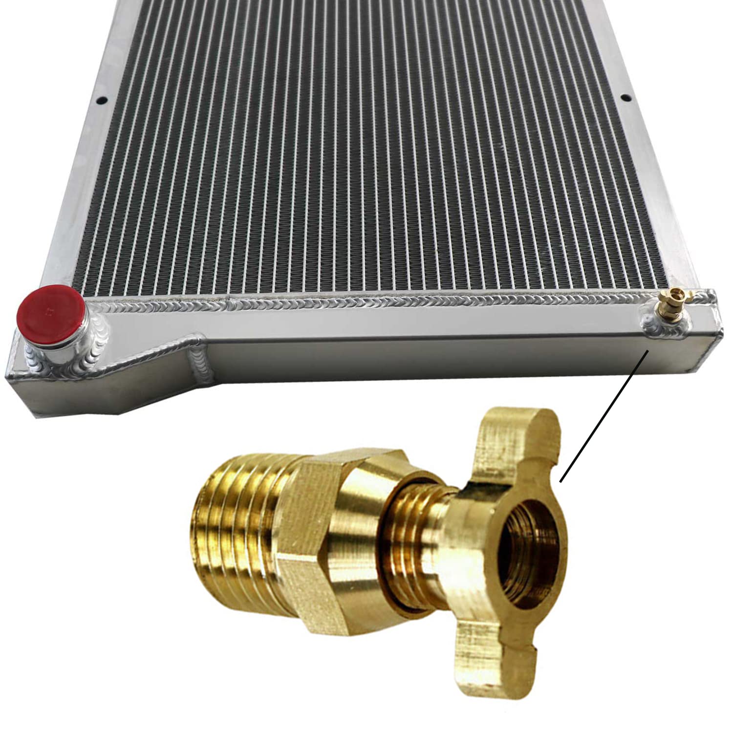 High-Performance 3 Row Full Aluminum Radiator for 1967-1972 Chevy GMC C/K Series C10 C20 C30 K10 K20 K25 Trucks, Blazer, Pickup, Suburban & Van - Perfect for Off-Roading, Towing & Hot Weather Driving