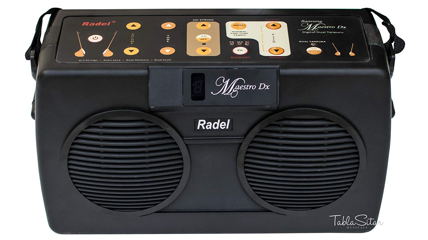 RADEL Saarang Maestro Dx Electronic Tanpura - Digital Tanpura Box with Bag, Power Cord & Manual - Professional DJ Sound Machine & Tanpura Sampler for Indian Classical Music Practice & Performances
