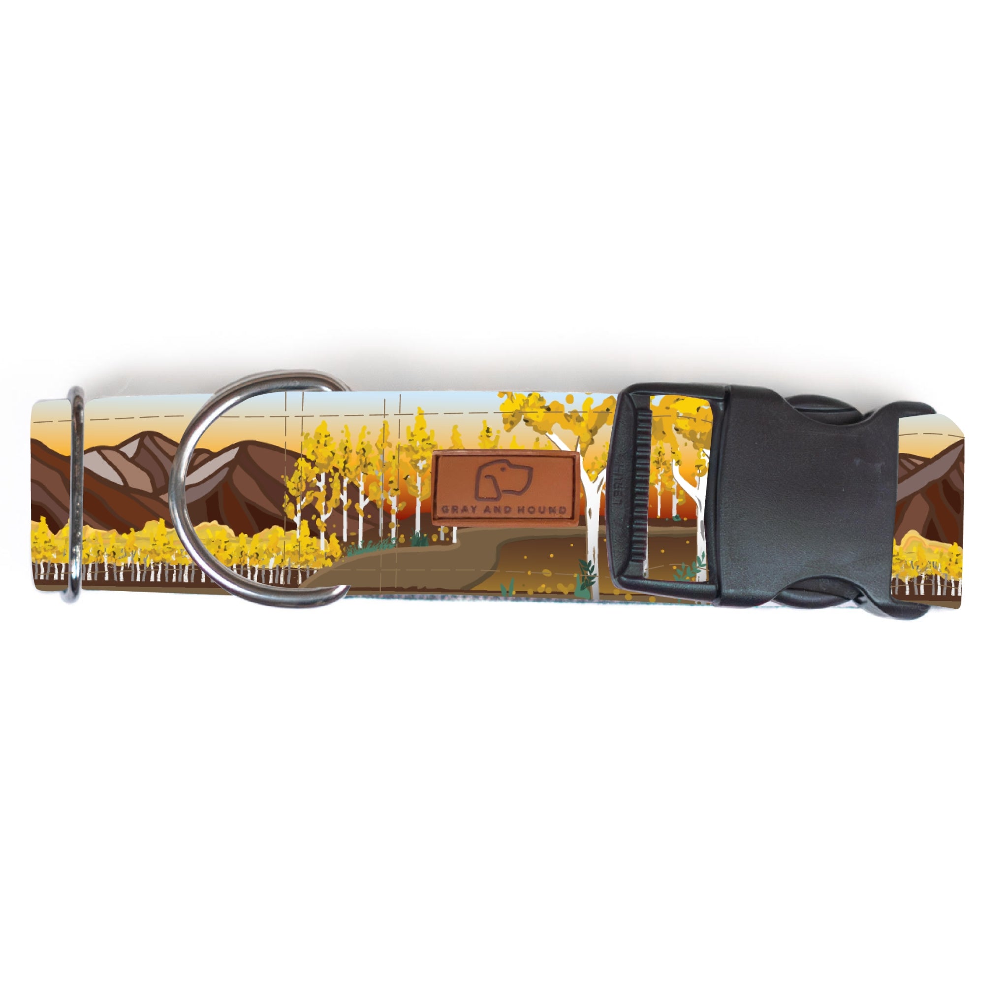 Premium Aspen Ridge Dog Collar - Adjustable Nylon Pet Collar with Metal Buckle for Small Medium Large Dogs - Perfect for Walking, Training & Outdoor Adventures