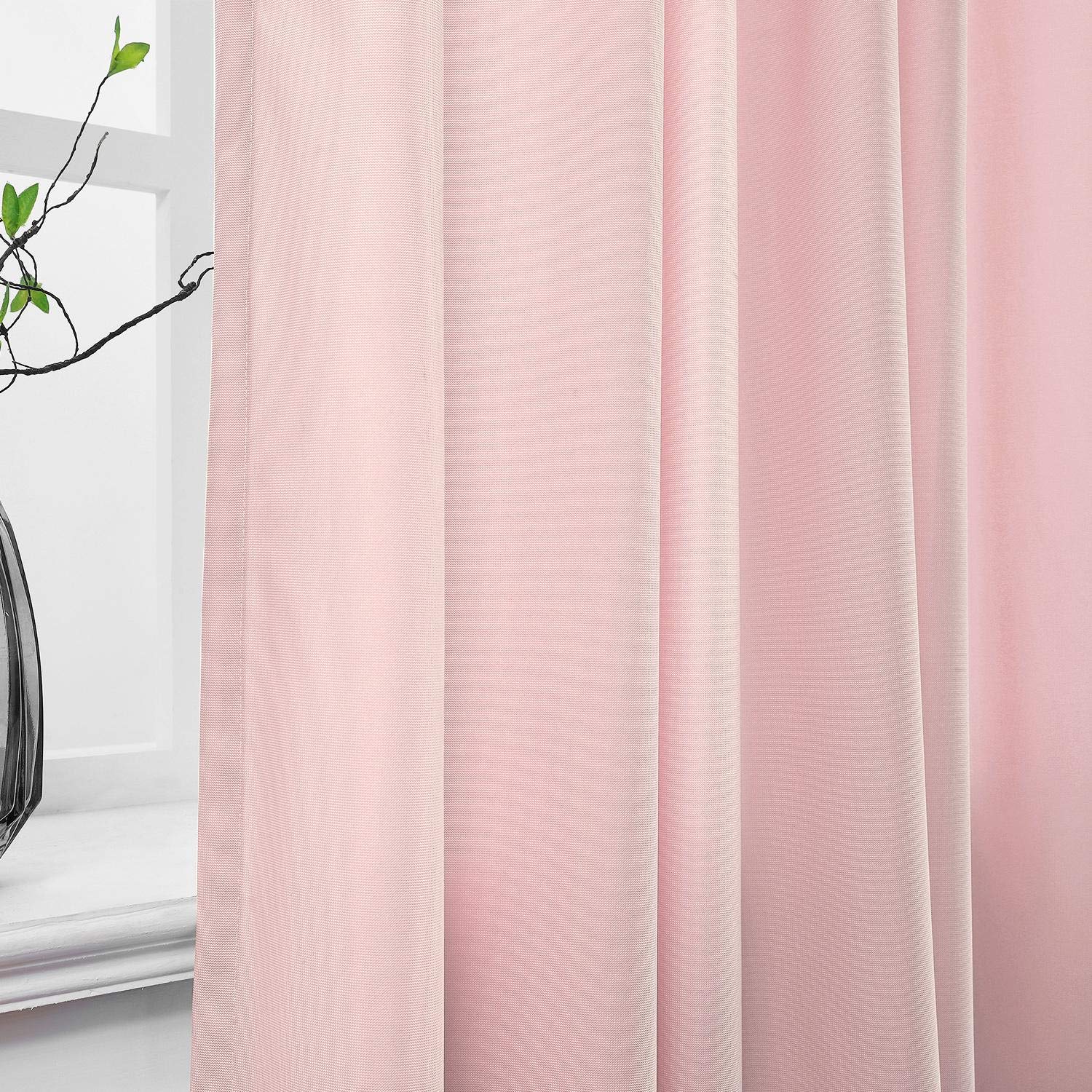 Macochico Medical Room Divider Curtain - Pink Hospital Privacy Screen with Nickel Grommets, 10ft Wide x 8ft Tall (1 Panel) - Ideal for Clinics, Spas, Labs & Healthcare Facilities