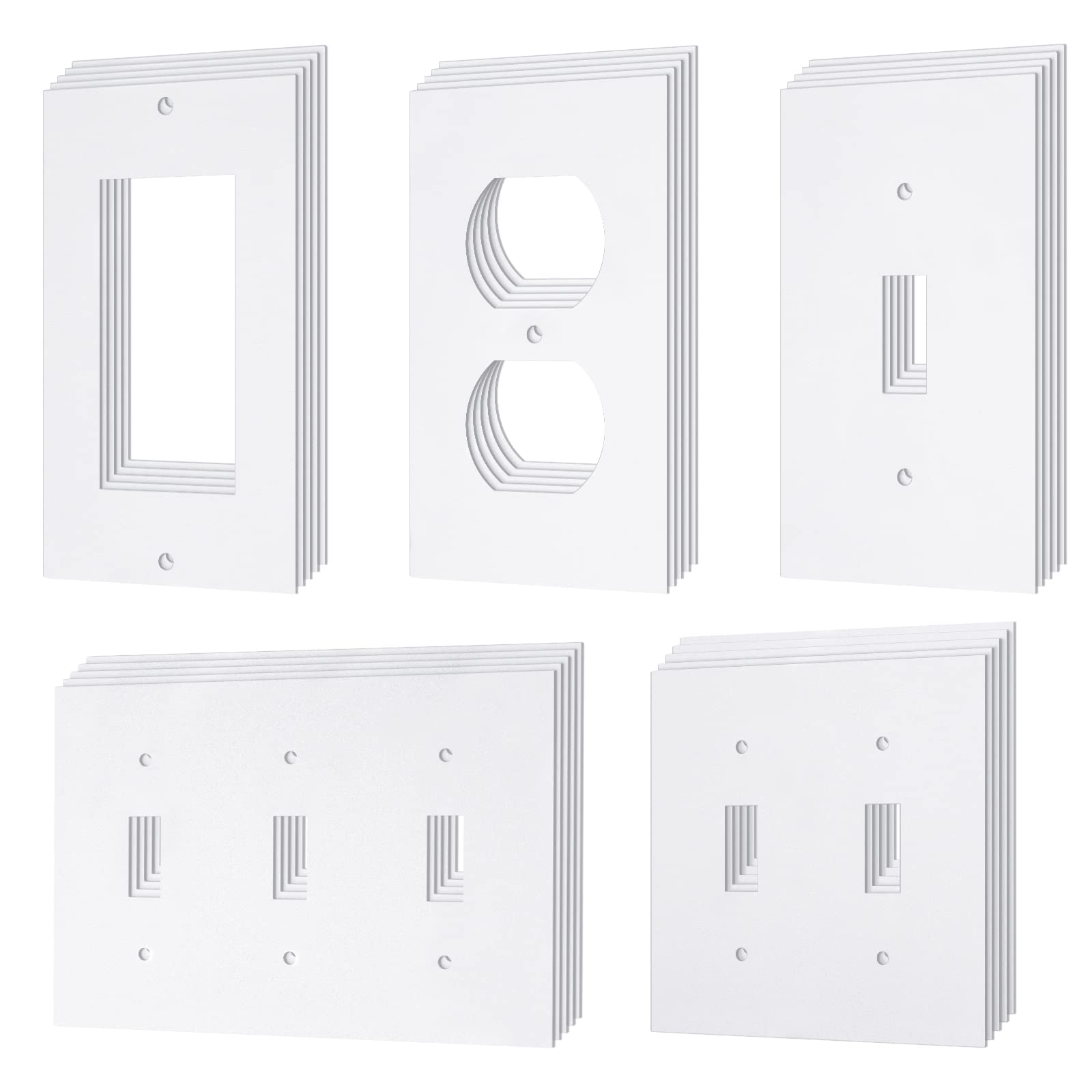 Tondiamo 46-Pack Electrical Outlet Insulation Pads - Weatherproof Foam Wall Plate Sealers for Energy Saving & Switch Insulation - Perfect for Homes, Offices & Apartments to Reduce Drafts & Lower Energy Bills